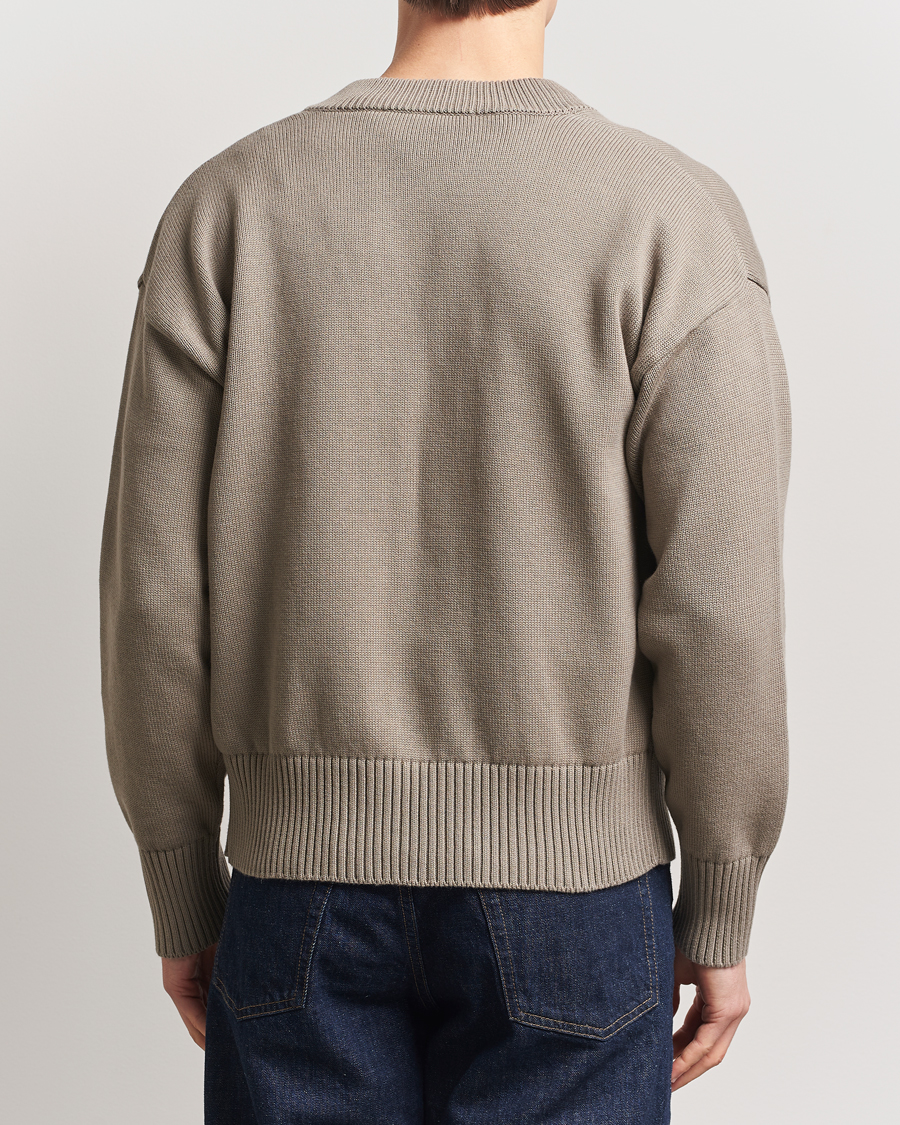 Hombres | Jerséis y prendas de punto | AMI | Embroidered Knitted Cardigan Ash