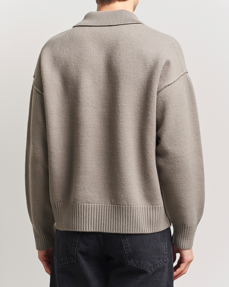 Hombres | Jerséis y prendas de punto | AMI | Big Heart Wool Polo Ash