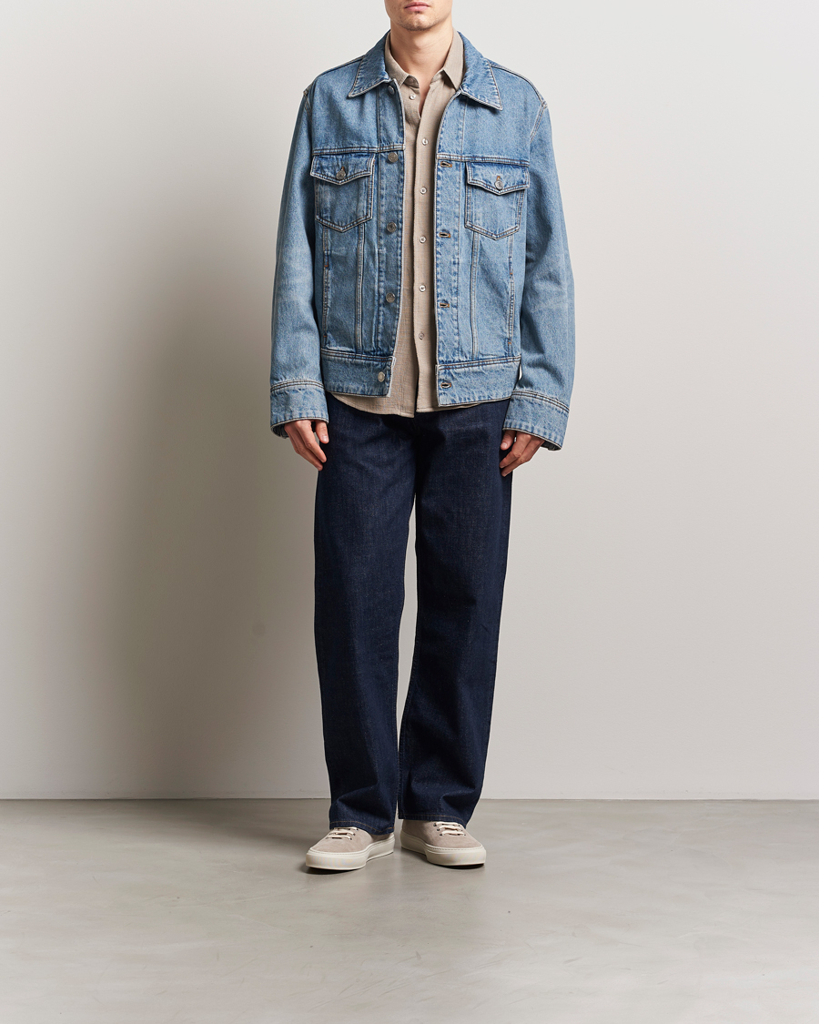 Hombres | Abrigos y chaquetas | AMI | Paris Trucker Jacket Used Blue