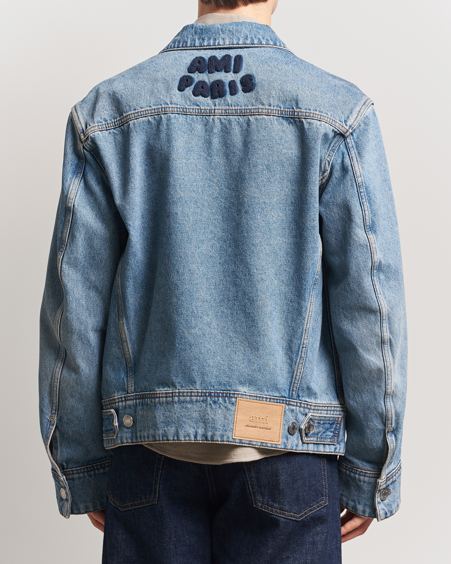 Hombres | Abrigos y chaquetas | AMI | Paris Trucker Jacket Used Blue