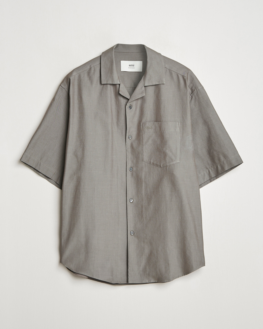 Hombres | Camisas | AMI | Short Sleeve Boxy Shirt Smoke Grey