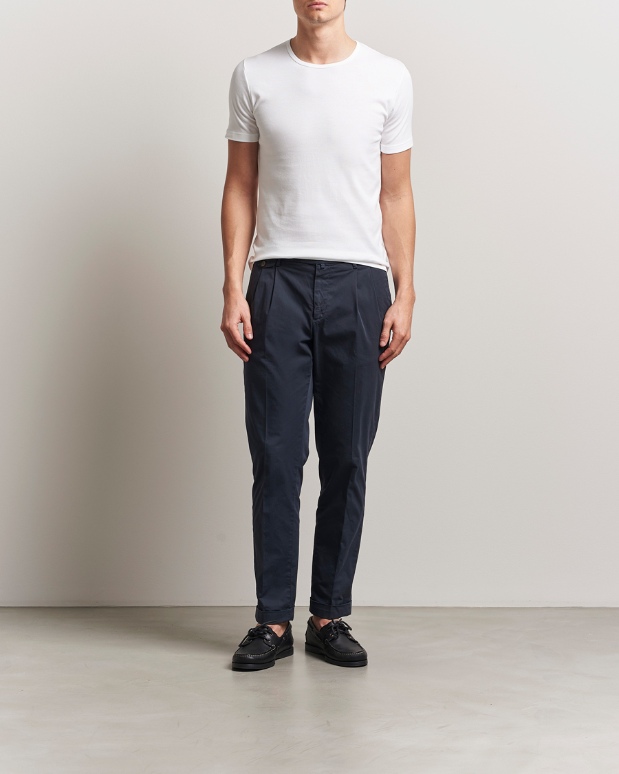 Hombres | Camisetas | Armor-lux | 2-Pack Crew Neck T-Shirt White/White