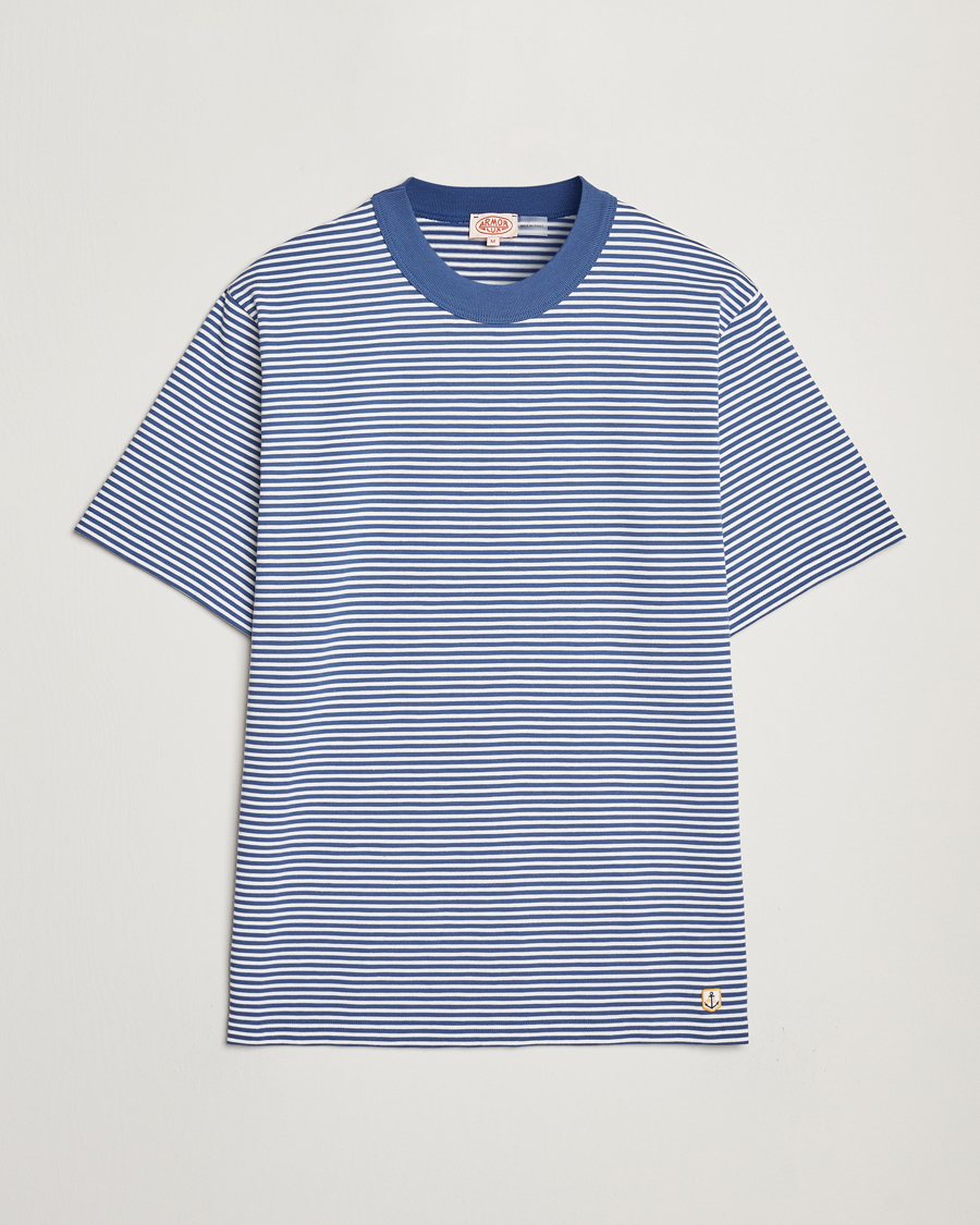 Hombres | Camisetas | Armor-lux | Callac Héritage Stripe T-Shirt Obscur/Milk