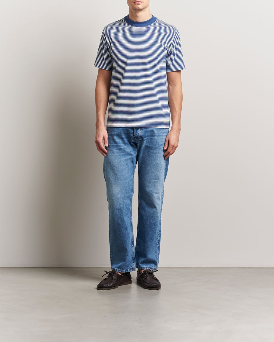 Hombres | Camisetas | Armor-lux | Callac Héritage Stripe T-Shirt Obscur/Milk