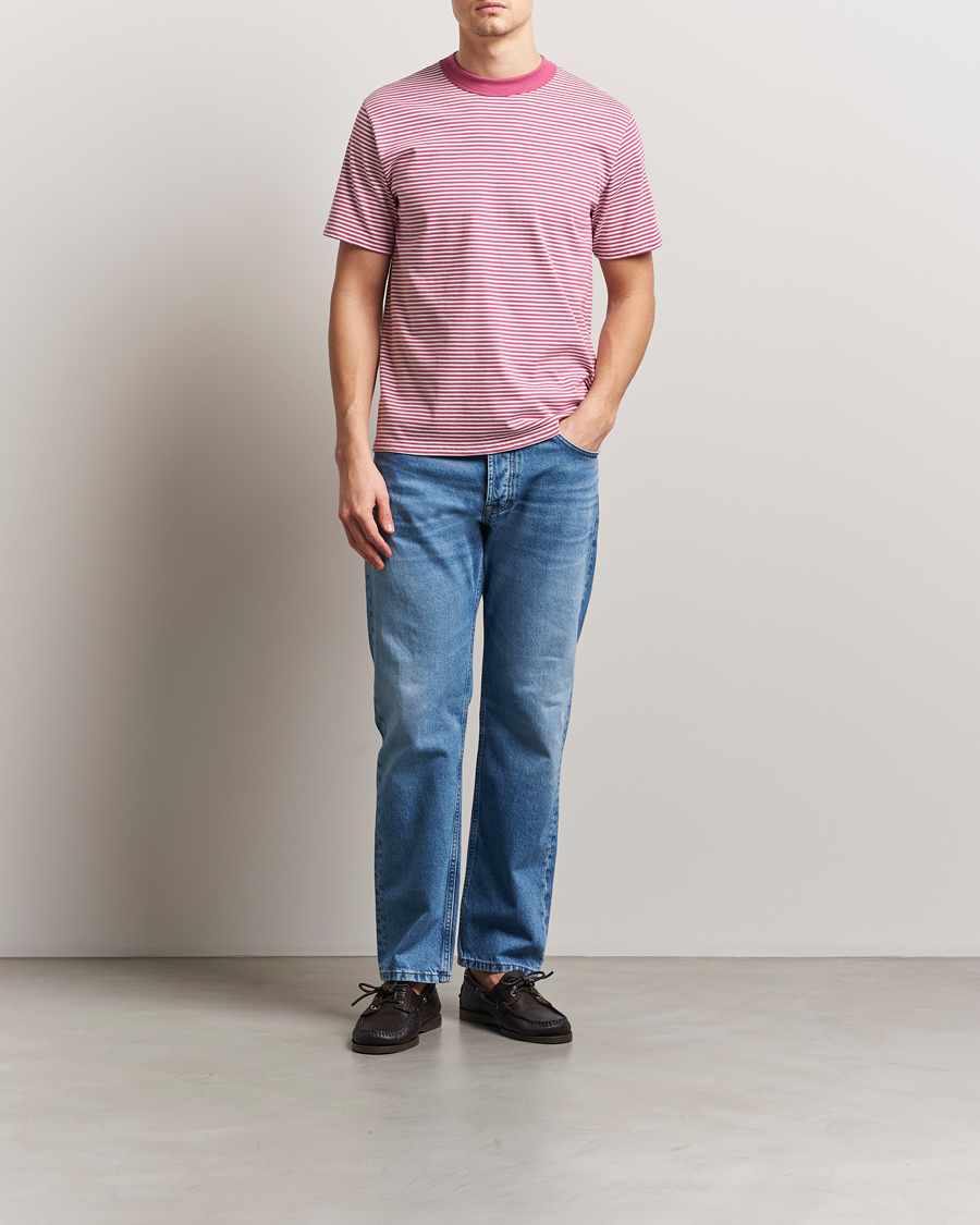 Hombres | Camisetas | Armor-lux | Callac Héritage Stripe T-Shirt Malaga/Milk