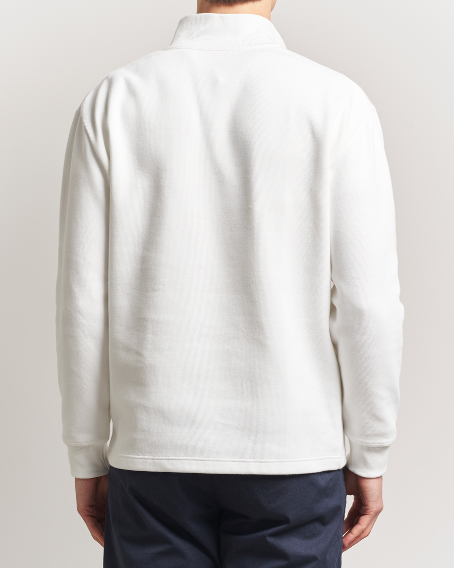 Hombres | Jerséis y prendas de punto | Armor-lux | Camionneur Cotton Half Zip Sweater Milk
