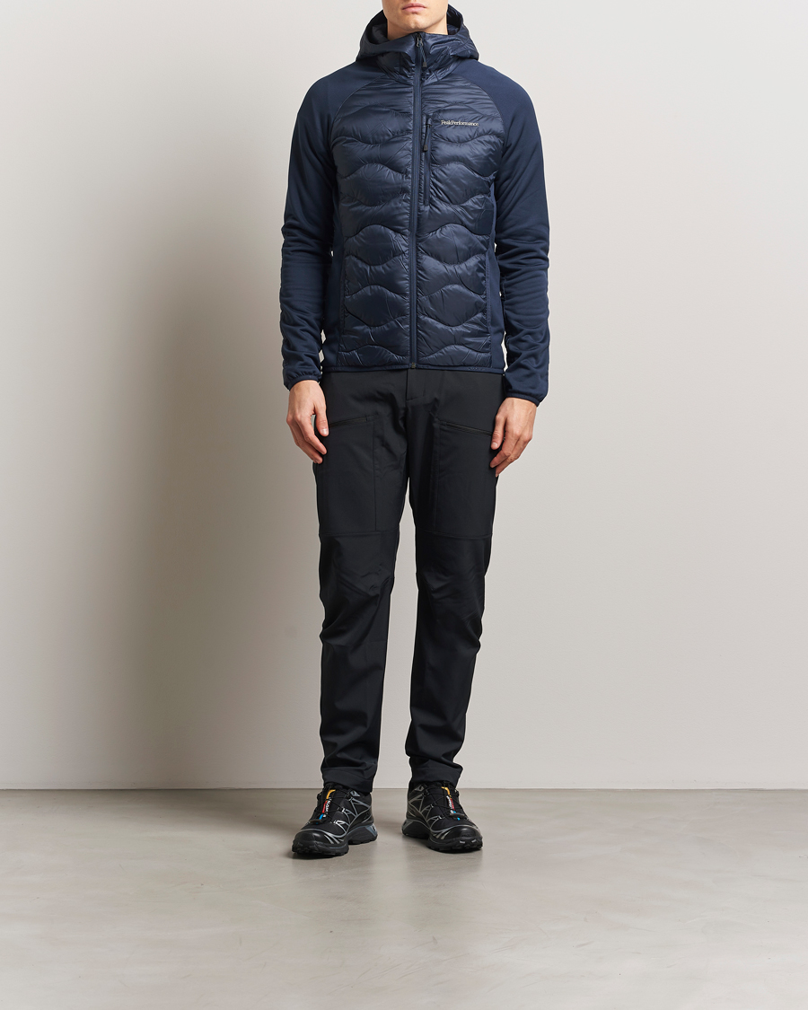 Hombres | Abrigos y chaquetas | Peak Performance | Helium Down Hooded Hybrid Jacket Blue Shadow