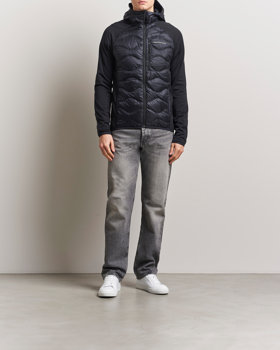 Hombres | Abrigos y chaquetas | Peak Performance | Helium Down Hooded Hybrid Jacket Black