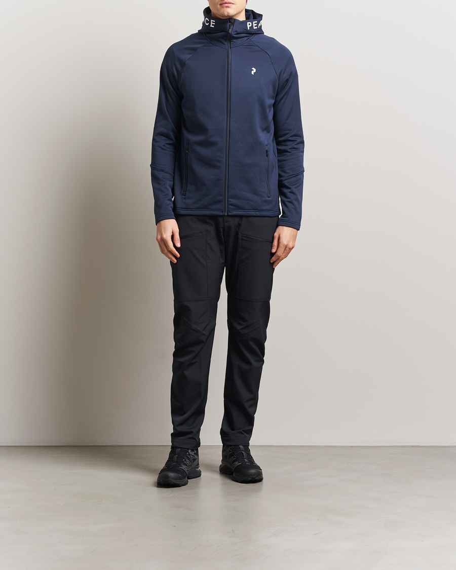 Hombres | Jerséis y prendas de punto | Peak Performance | Rider Hooded Full Zip Blue Shadow