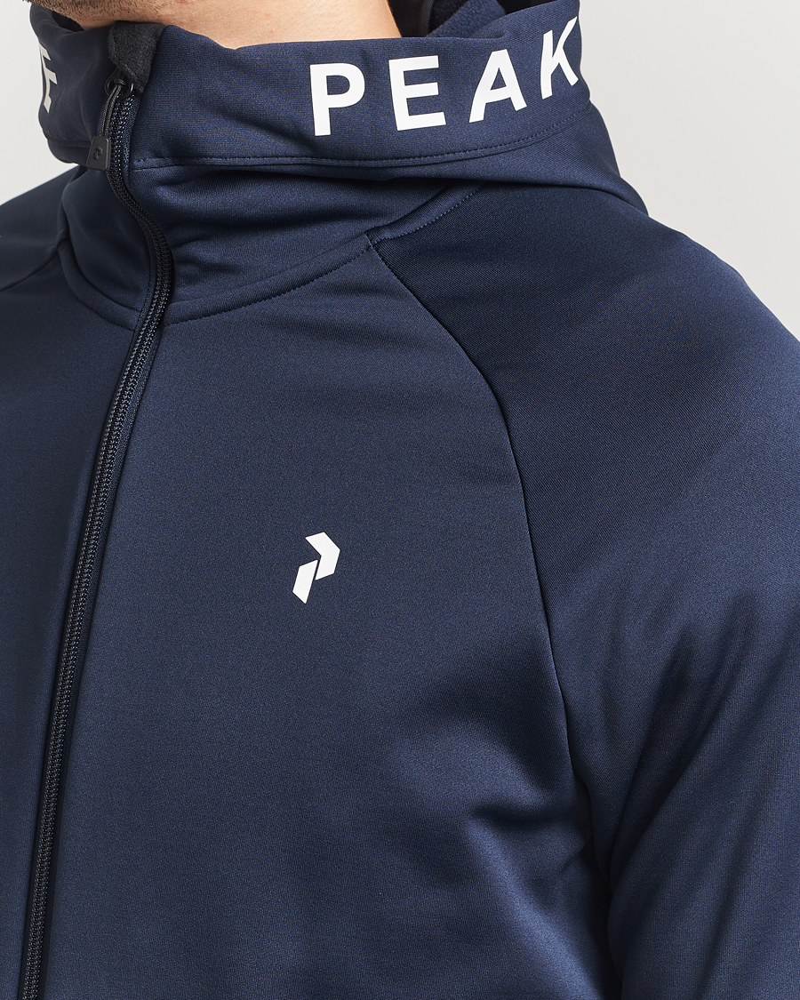 Hombres | Jerséis y prendas de punto | Peak Performance | Rider Hooded Full Zip Blue Shadow
