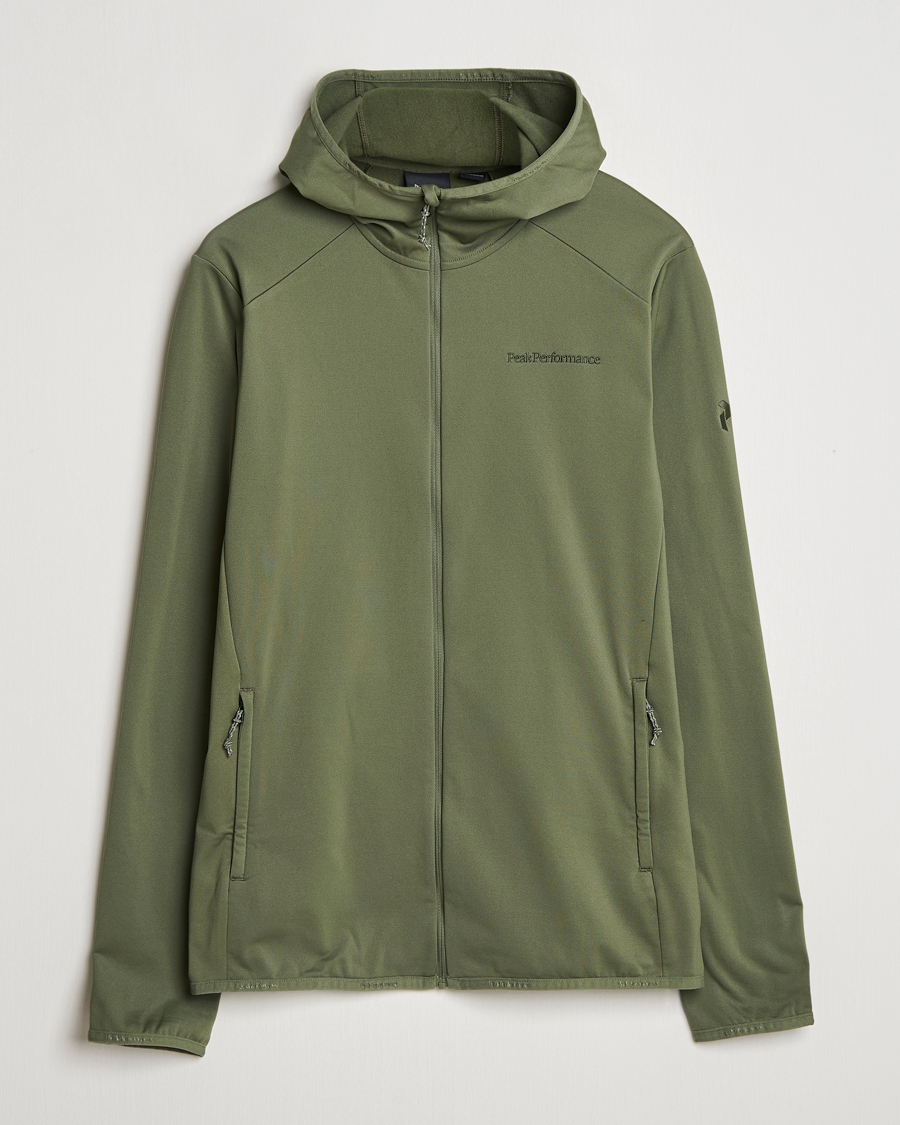 Hombres | Jerséis y prendas de punto | Peak Performance | Light Hooded Full Zip Pine Needle