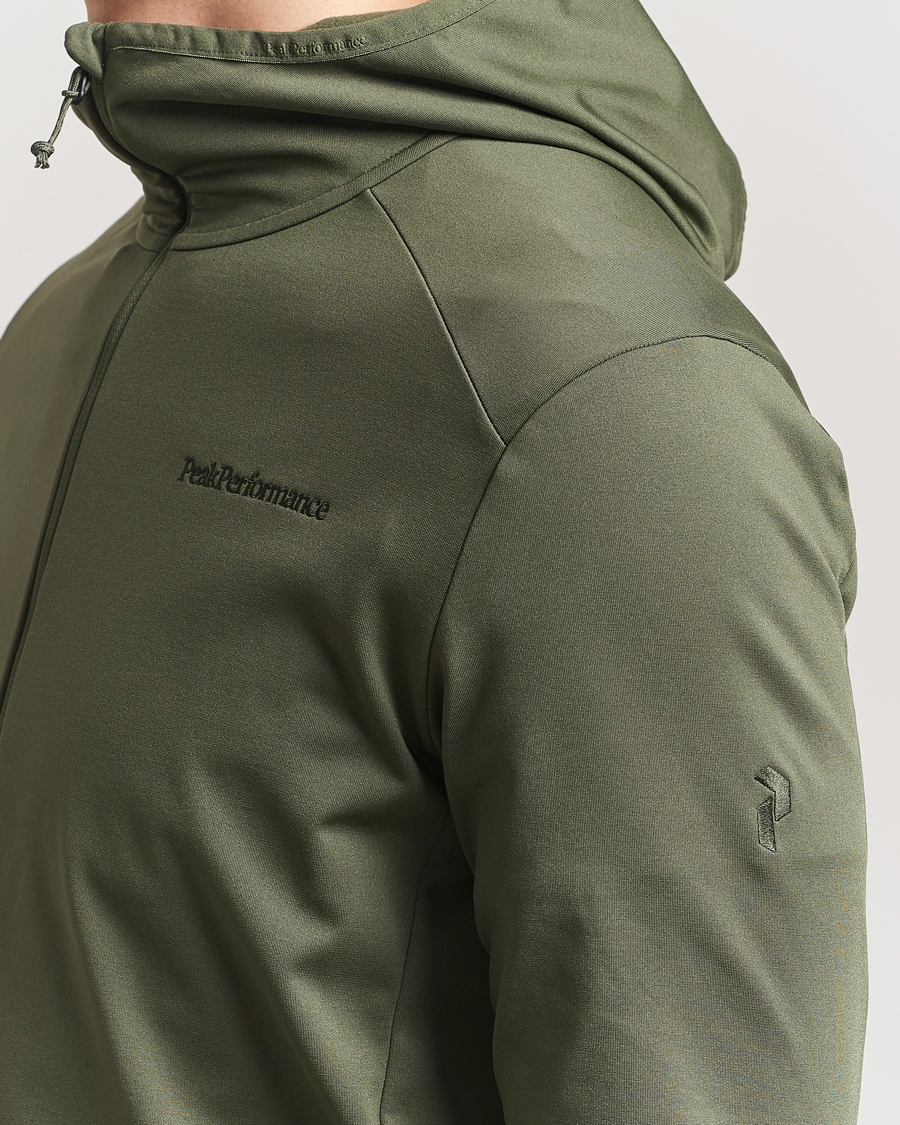 Hombres | Jerséis y prendas de punto | Peak Performance | Light Hooded Full Zip Pine Needle