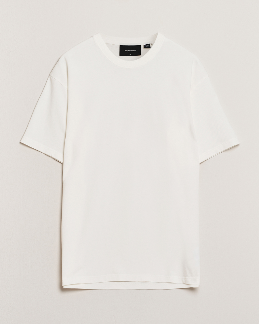 Hombres | Camisetas | Peak Performance | Heavy Cotton Crew Neck T-Shirt Off White