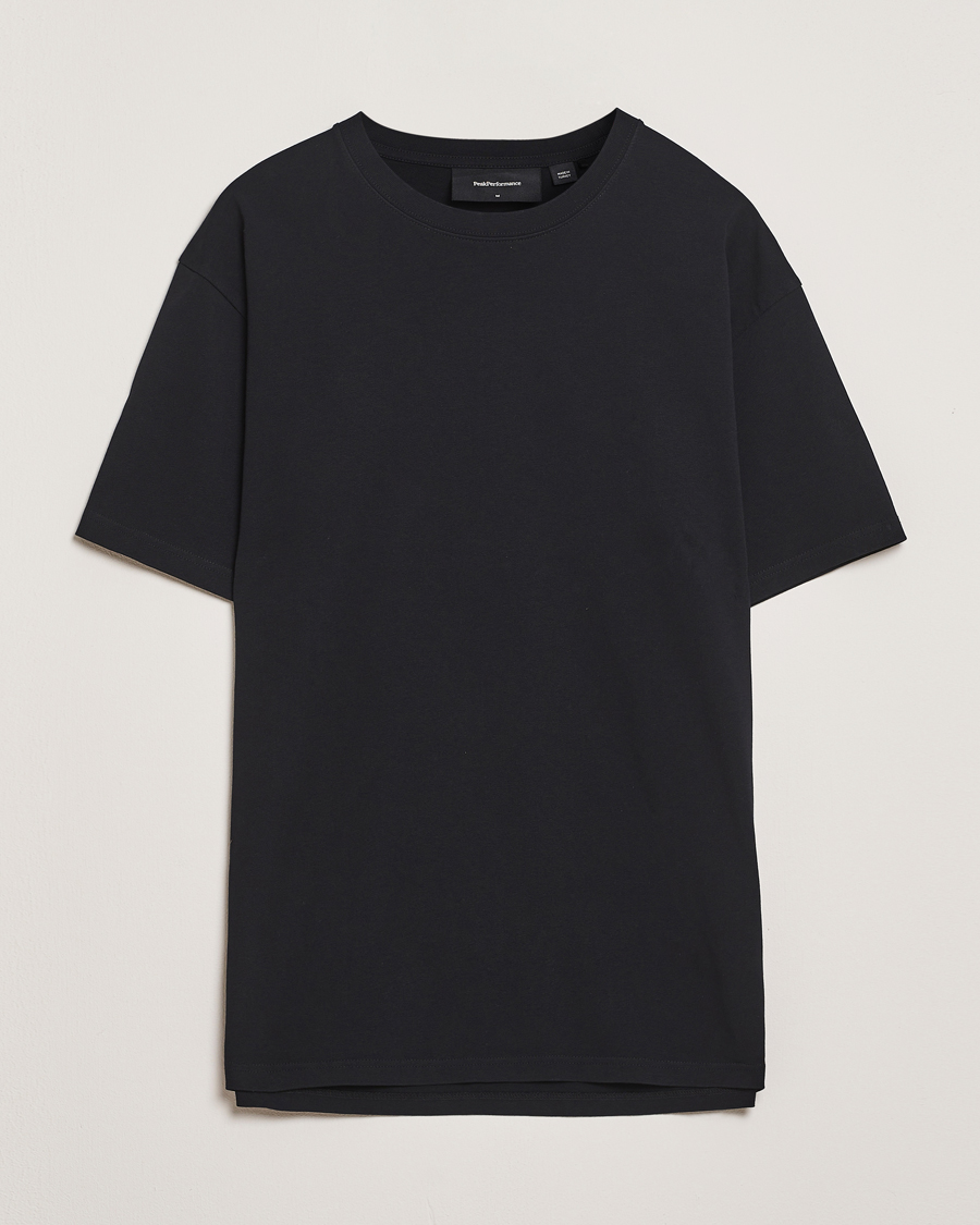 Hombres | Camisetas | Peak Performance | Heavy Cotton Crew Neck T-Shirt Black