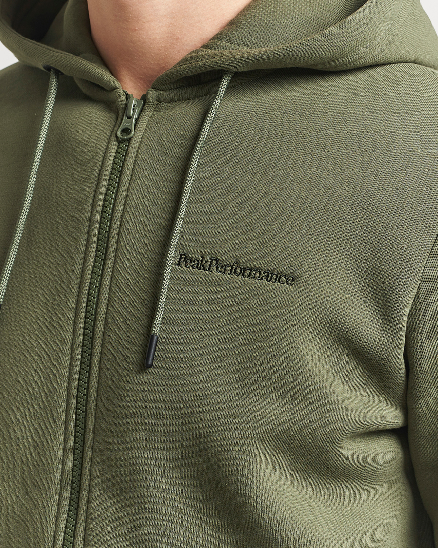 Hombres | Jerséis y prendas de punto | Peak Performance | Original Full Zip Hoodie Pine Needle
