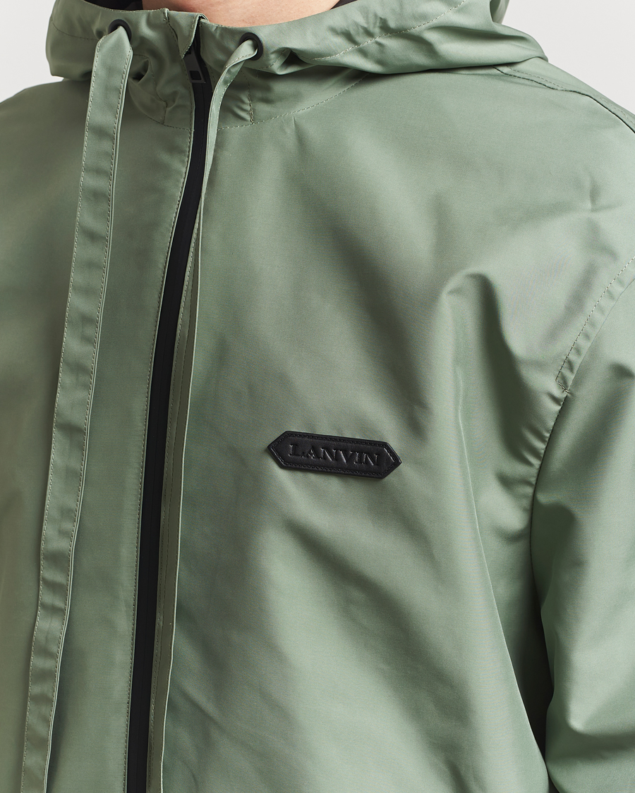 Hombres | Abrigos y chaquetas | Lanvin | Hooded Windbreaker Sage Green