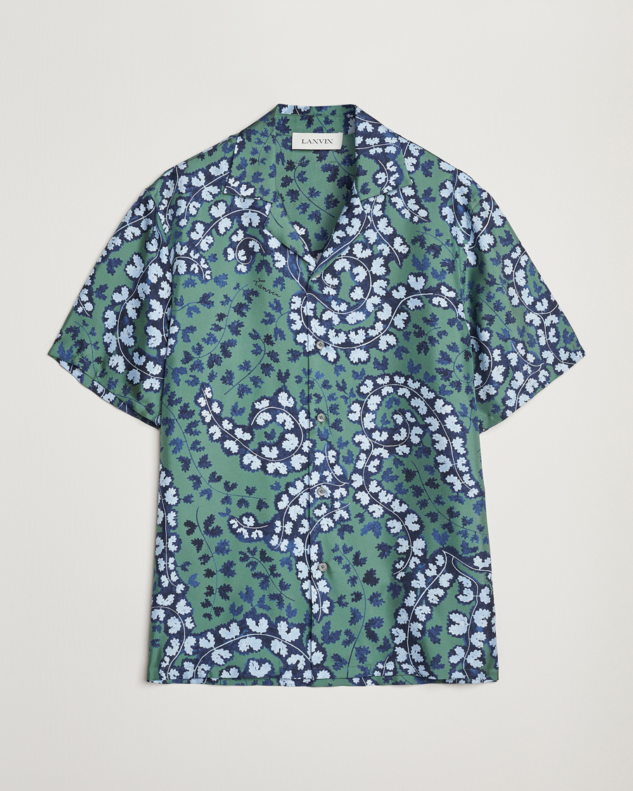 Hombres | Camisas | Lanvin | Rateau Print Bowling Shirt Sage Green