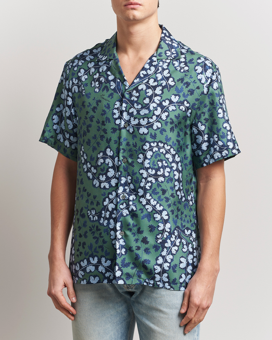 Hombres | Camisas | Lanvin | Rateau Print Bowling Shirt Sage Green