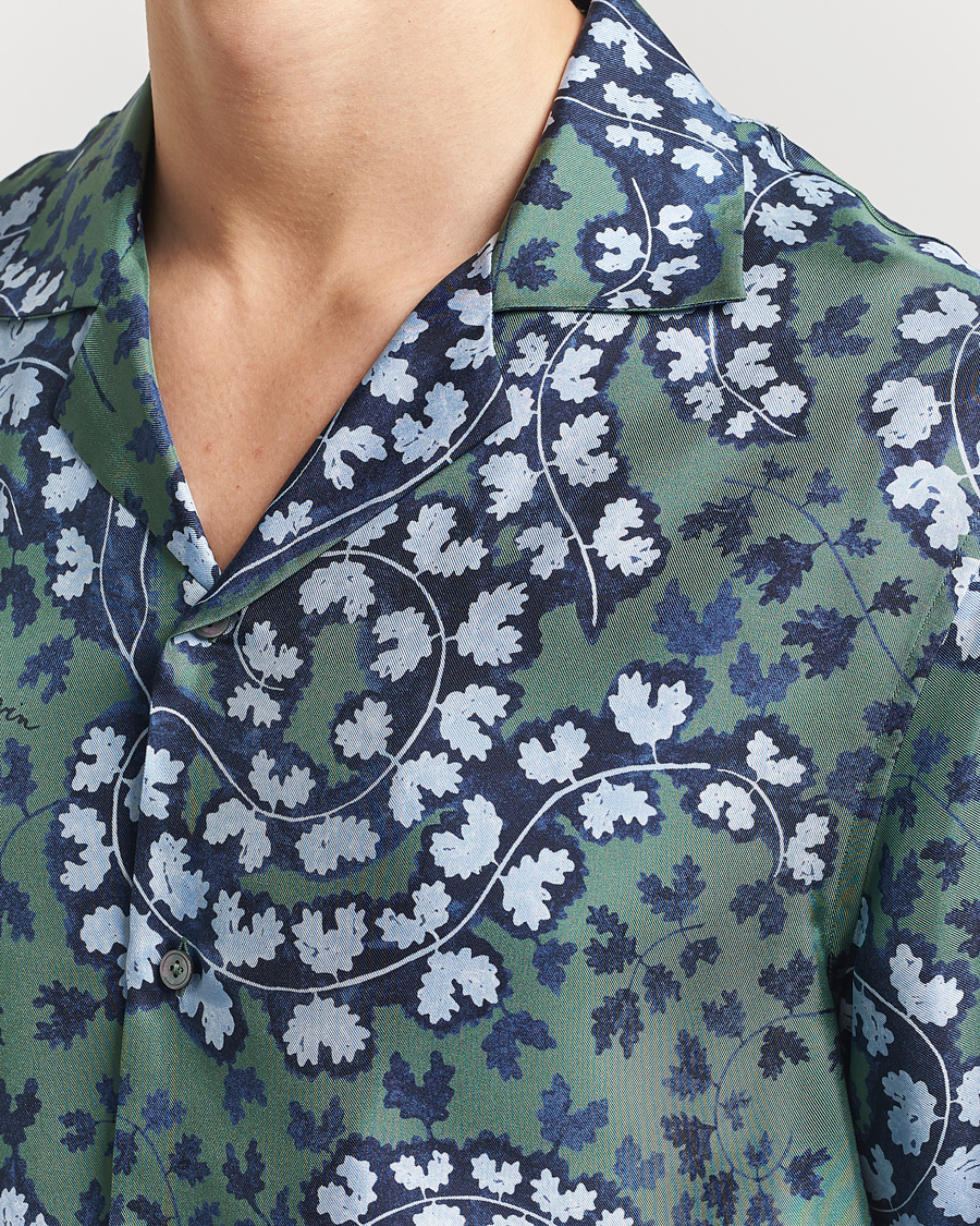 Hombres | Camisas | Lanvin | Rateau Print Bowling Shirt Sage Green