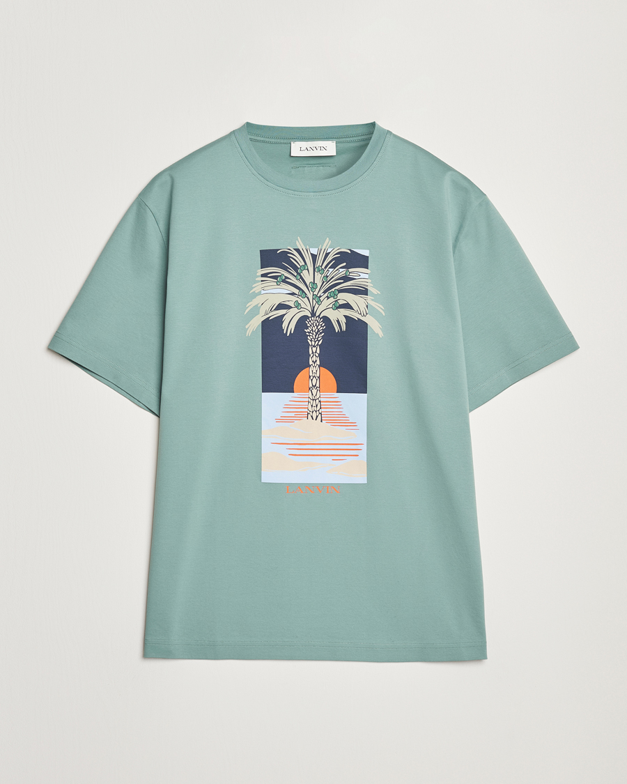 Hombres | Camisetas | Lanvin | Printed T-Shirt Sage Green