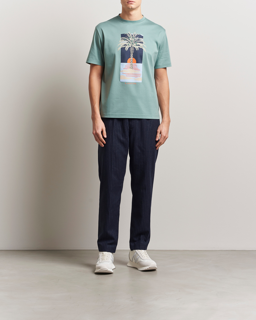 Hombres | Camisetas | Lanvin | Printed T-Shirt Sage Green