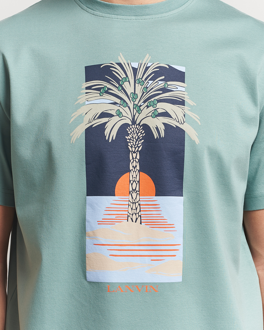 Hombres | Camisetas | Lanvin | Printed T-Shirt Sage Green