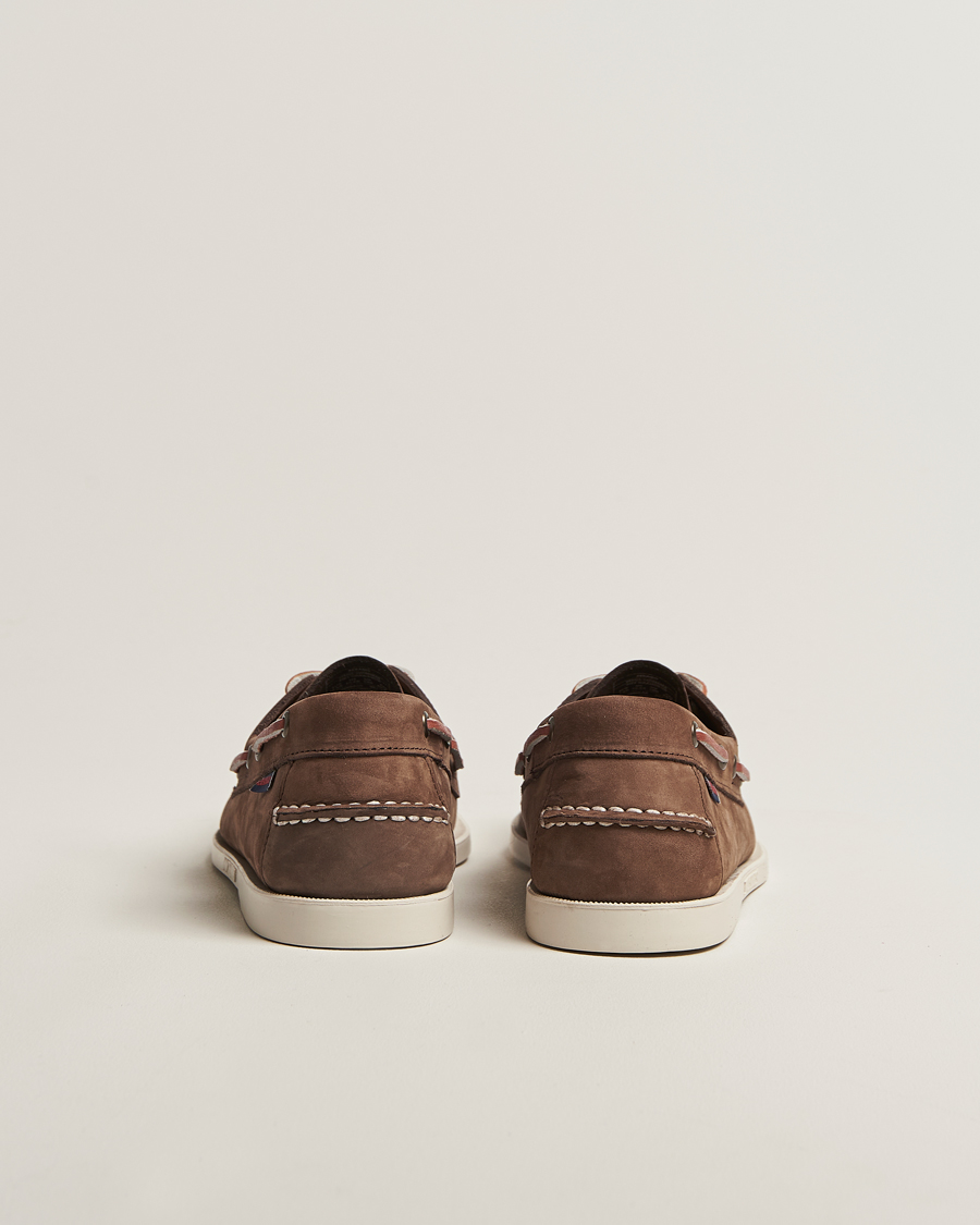 Hombres | Zapatos náuticos | Sebago | Docksides Portland Nubuck Boat Shoe Dark Brown