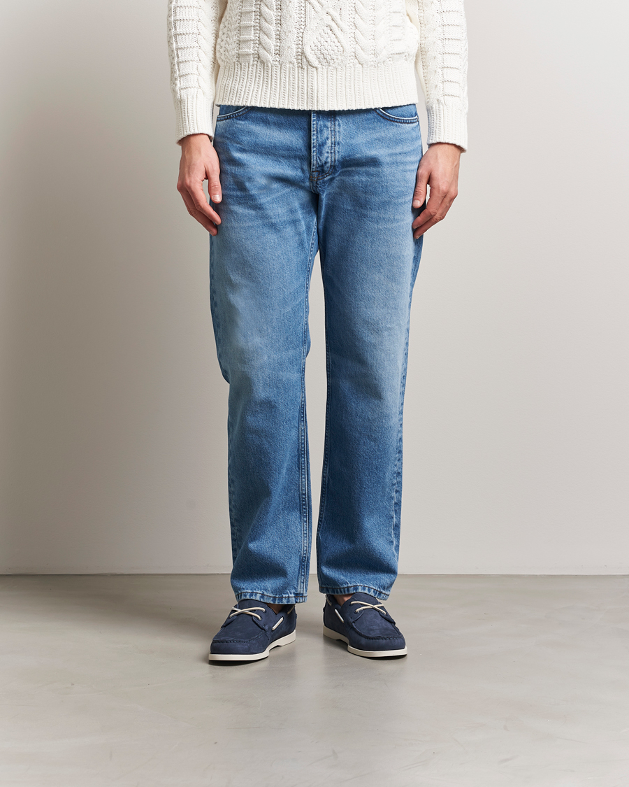 Hombres | Sebago Docksides Portland Nubuck Boat Shoe Blue Navy | Sebago | Docksides Portland Nubuck Boat Shoe Blue Navy