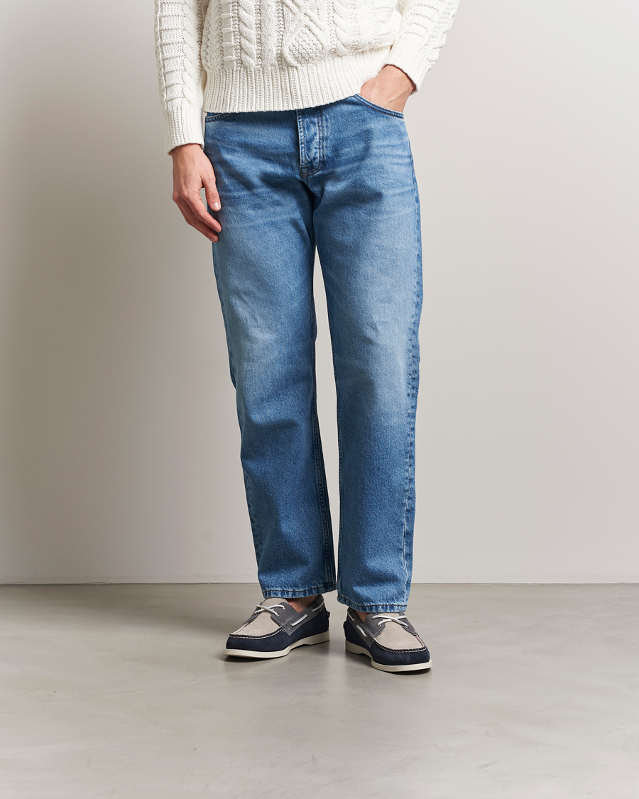 Hombres | Zapatos náuticos | Sebago | Docksides Portland Jib Boat Shoe Navy/Grey