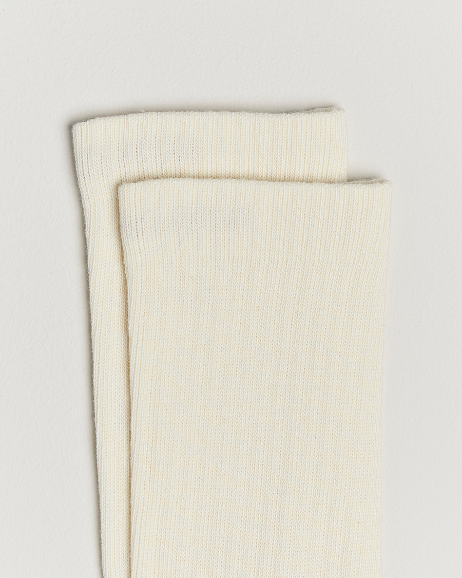 Hombres | Ropa interior y calcetines | Sweyd | Two Tone Cotton Socks Off White/Sand