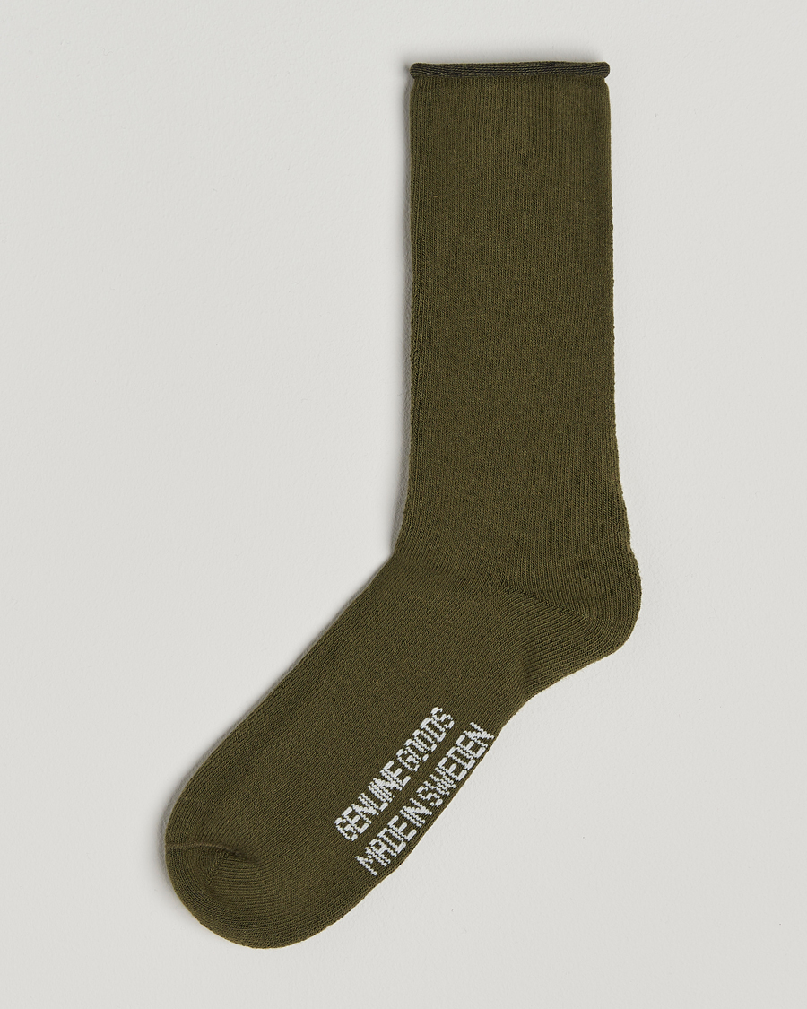 Hombres | Ropa interior y calcetines | Sweyd | Cotton Cabin Socks Army Green