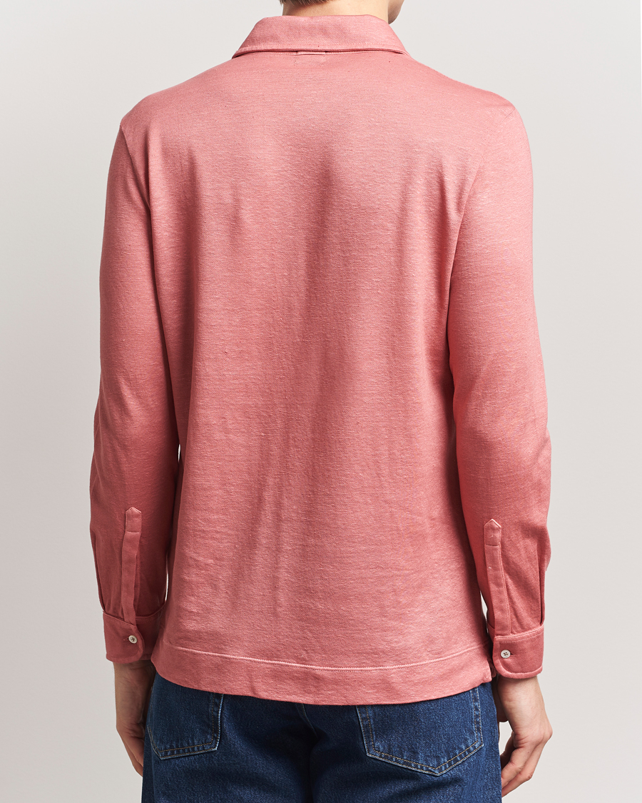 Hombres | Jerséis y prendas de punto | Massimo Alba | Raya Long Sleeve Polo Coral