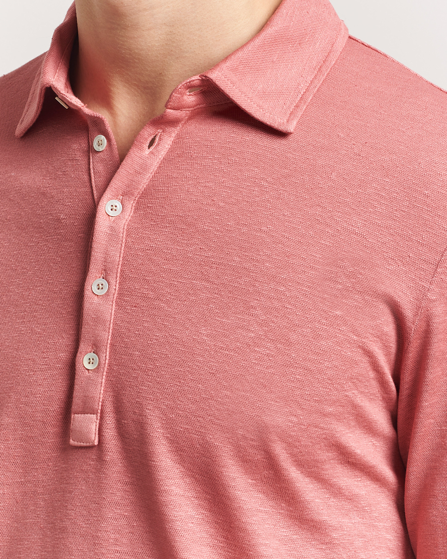Hombres | Jerséis y prendas de punto | Massimo Alba | Raya Long Sleeve Polo Coral