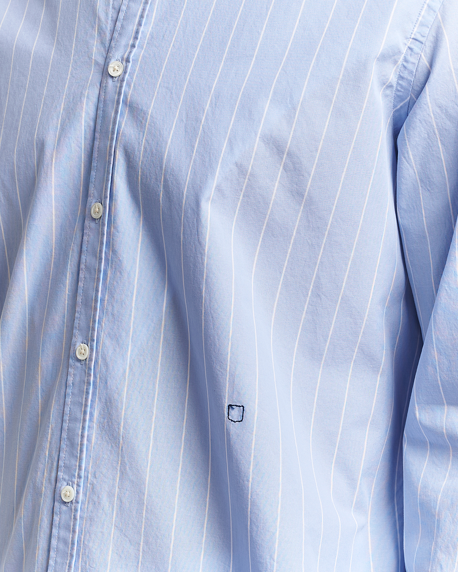 Hombres | Camisas | Massimo Alba | Genova Striped Cotton Shirt Light Blue