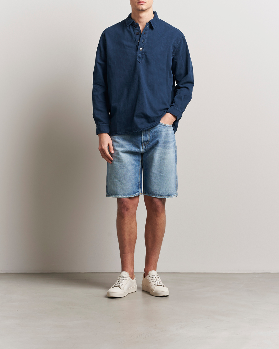 Hombres | Pantalones cortos | Tiger of Sweden | Kylian Denim Shorts Medium Blue