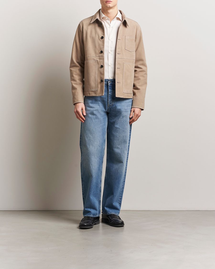 Hombres | Abrigos y chaquetas | Tiger of Sweden | Leeor Suede Jacket Light Brown