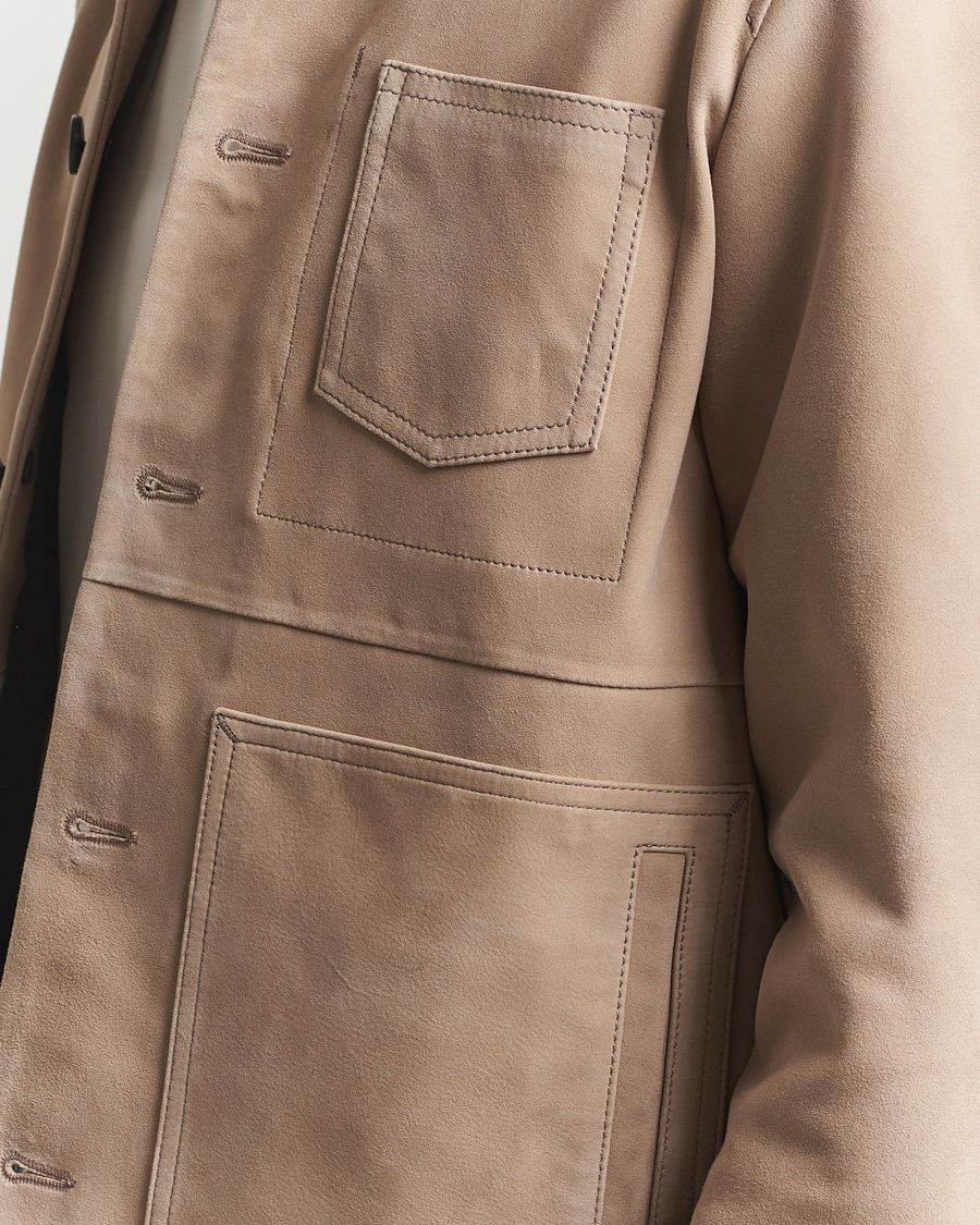 Hombres | Abrigos y chaquetas | Tiger of Sweden | Leeor Suede Jacket Light Brown