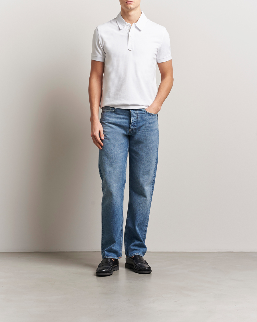 Hombres | Polos | Tiger of Sweden | Ronen Cotton Polo Pure White