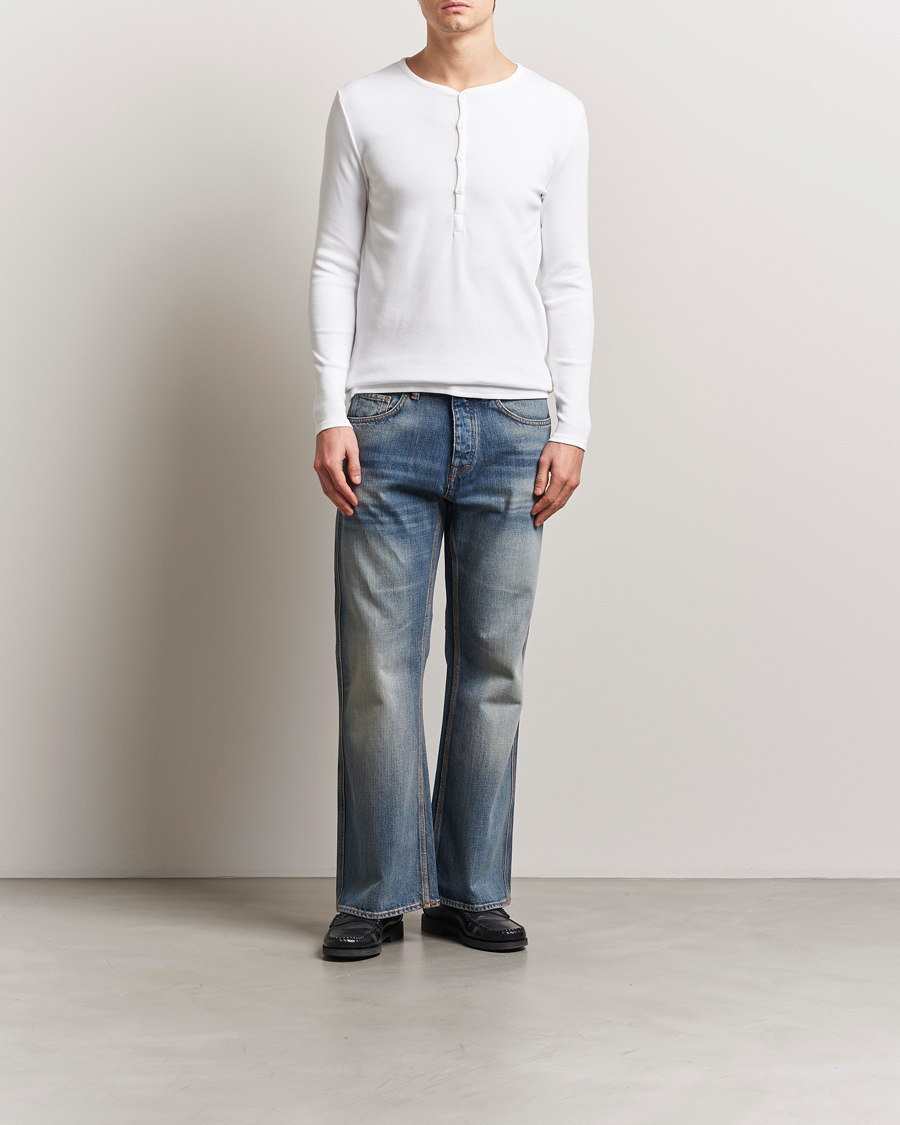 Hombres | Jerséis y prendas de punto | Tiger of Sweden | Roye Long Sleeve Henley Pure White
