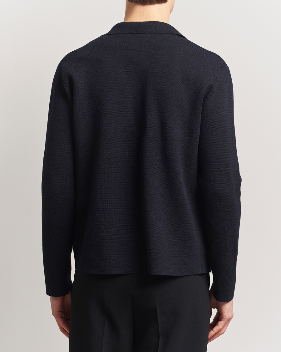 Hombres | Jerséis y prendas de punto | Tiger of Sweden | Celyn Cotton/Wool Full Zip Light Ink