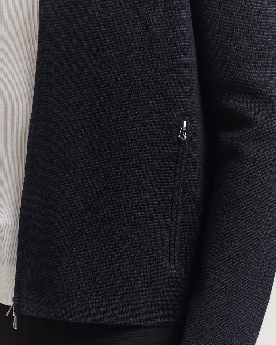 Hombres | Jerséis y prendas de punto | Tiger of Sweden | Celyn Cotton/Wool Full Zip Light Ink