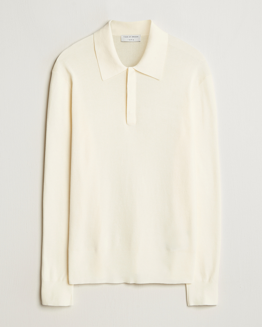 Hombres | Jerséis y prendas de punto | Tiger of Sweden | Appleton Knitted Polo Fever White