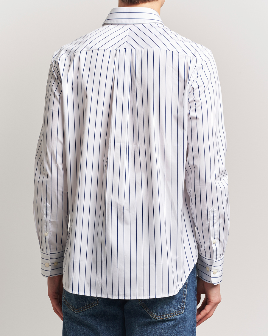 Hombres | Camisas | Tiger of Sweden | Bennet Striped Cotton Shirt Pure White