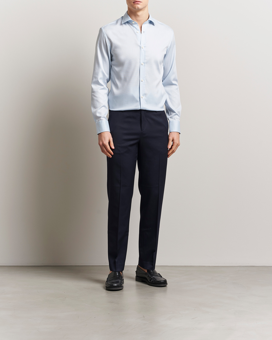 Hombres | Camisas | Tiger of Sweden | Adley Cotton Shirt Light Blue