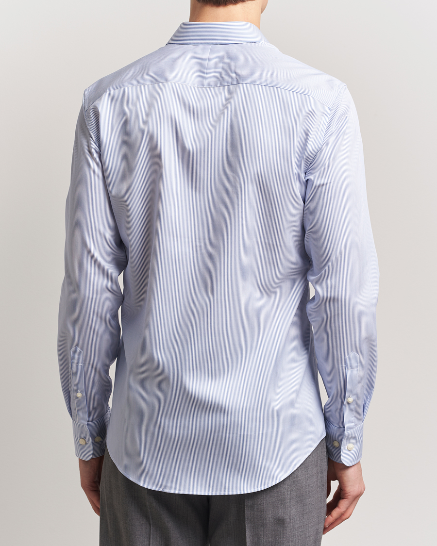 Hombres | Camisas | Tiger of Sweden | Adley Cotton Striped Shirt Blue
