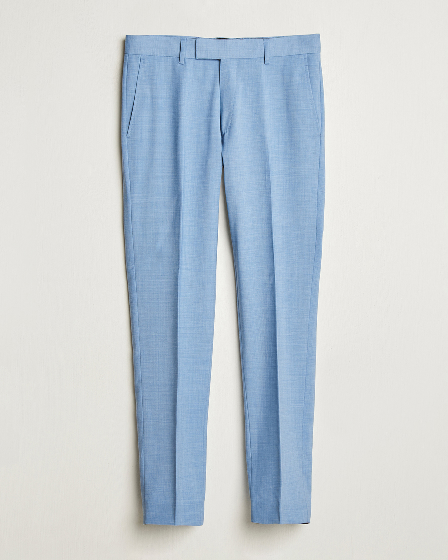 Hombres | Pantalones | Tiger of Sweden | Tenuta Wool Trousers Rustic Blue