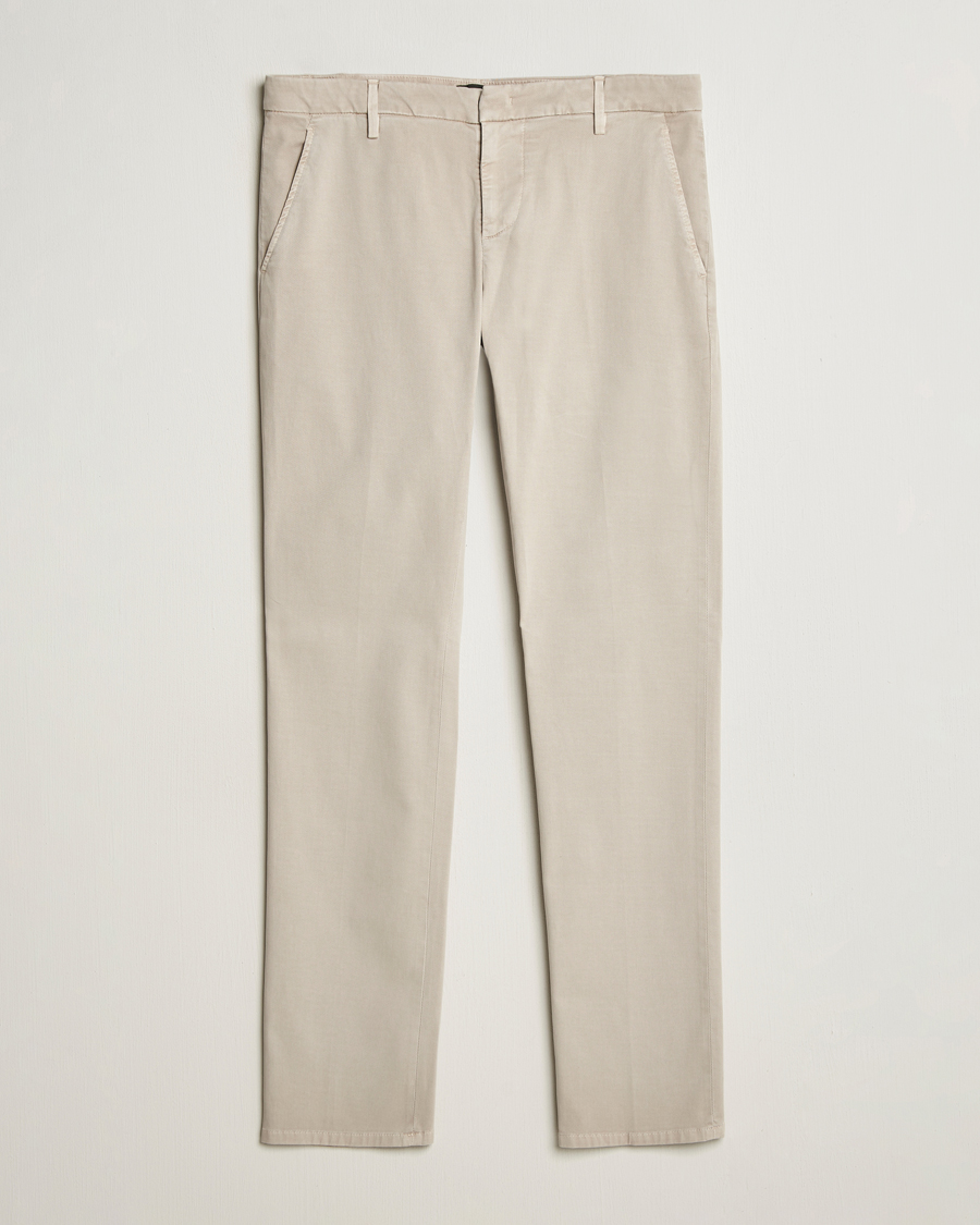 Hombres | Pantalones | Dondup | Spiritisimo Peached Gabardine Chino Sand