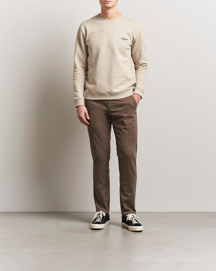 Hombres | Pantalones | Dondup | Spiritisimo Peached Gabardine Chino Brown