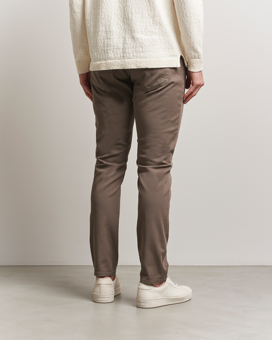Hombres | Pantalones | Dondup | George Gabardine 5-Pocket Pants Brown