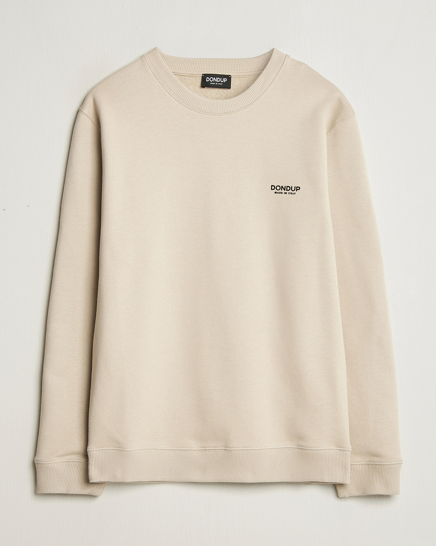 Hombres | Jerséis y prendas de punto | Dondup | Logo Crew Neck Sweatshirt Sand